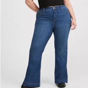 Torrid Sky High A-line  Flare Blue Jeans